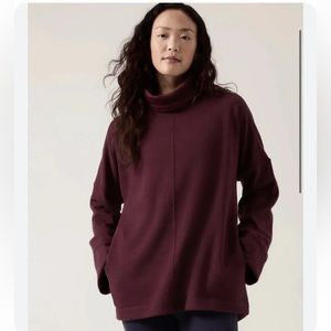 Athleta Woman’s Burgundy Cozy Karma Funnel Sweater Large